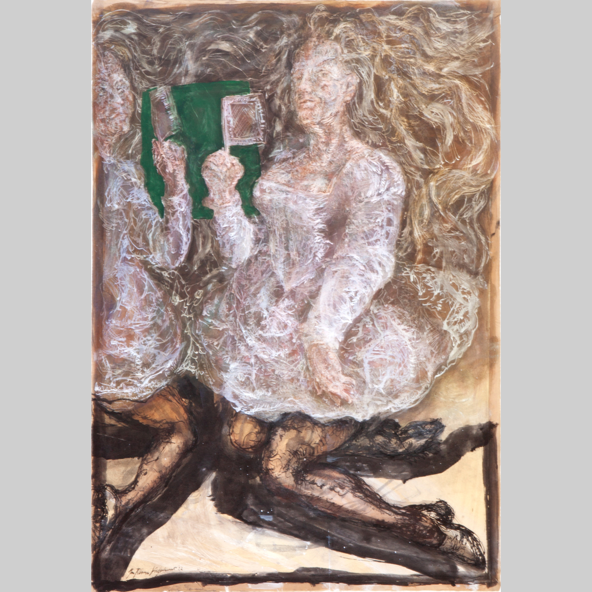 FÄHNCHEN, Jan Tilman Kretzschmar, Feder Tusche, laviert Pinsel, Aquarell auf Papier