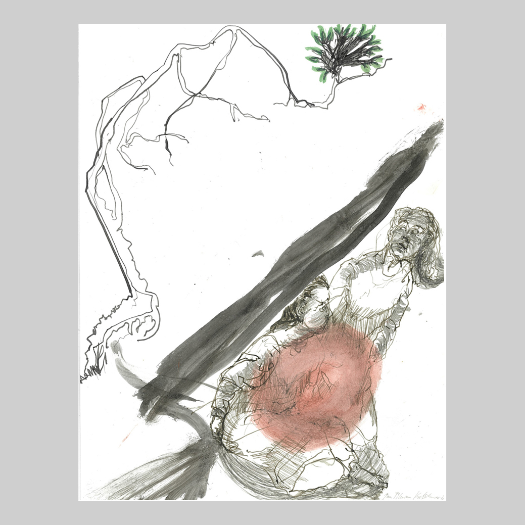 KOMMT, Jan Tilman Kretzschmar, Feder Tusche, laviert Pinsel, Aquarell auf Papier