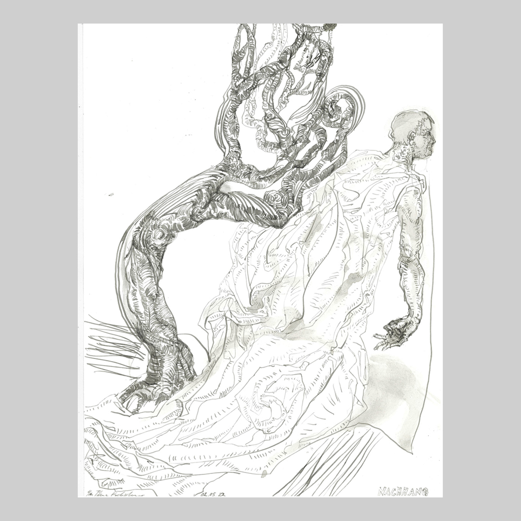 NACHHANG, Jan Tilman Kretzschmar, Feder Tusche, laviert Pinsel, Aquarell auf Papier