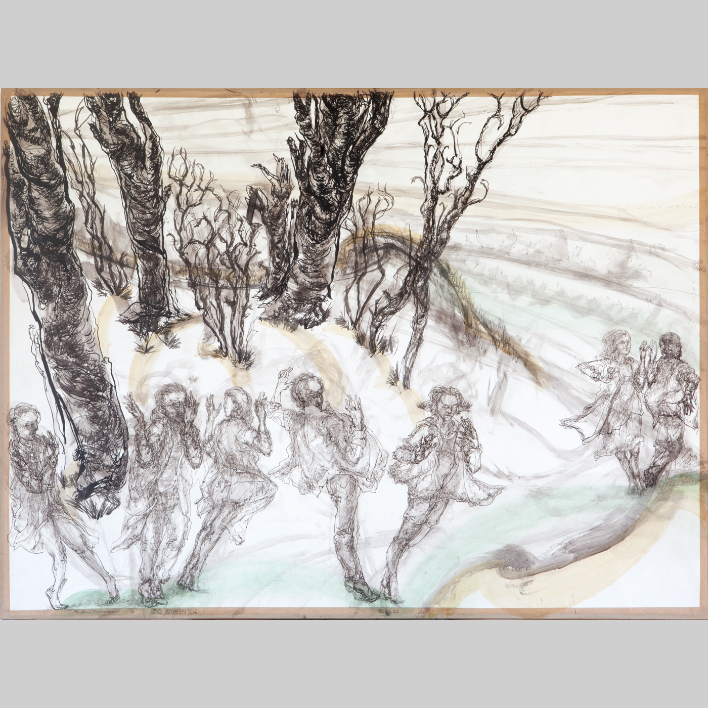 SO KOMMEN, Jan Tilman Kretzschmar, Feder Tusche, laviert Pinsel, Aquarell auf Papier