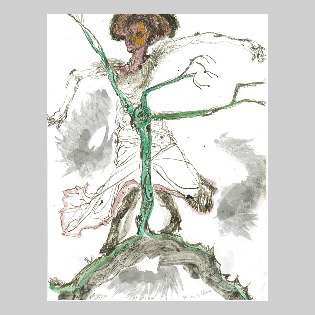 WEIT, Jan Tilman Kretzschmar, Feder Tusche, laviert Pinsel, Aquarell auf Papier